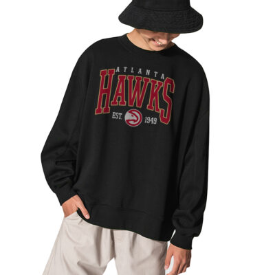 Atlanta Hawks Basketball Sweatshirt - BLACK