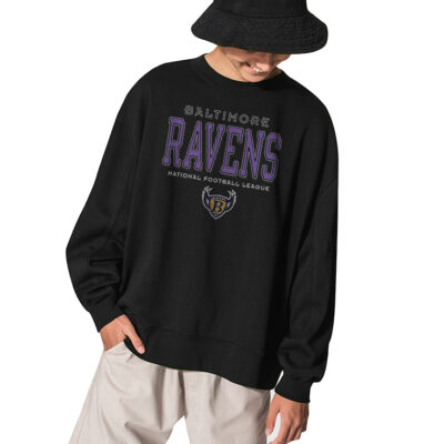 Baltimore Ravens NFL Sweatshirt, Baltimore Ravens National Football Shirt - BLACK