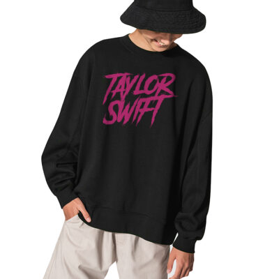 Black White Taylor Swift Sweatshirt - BLACK