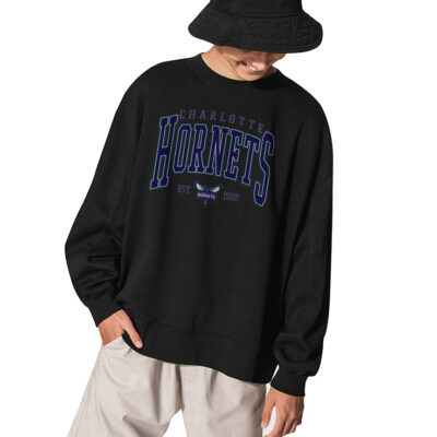 Charlotte Hornets Basketball Sweatshirt - BLACK