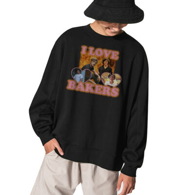 Harry I Love Baker's Heart Sweatshirt, Peeta Mellark Unisex Sweatshirt - BLACK