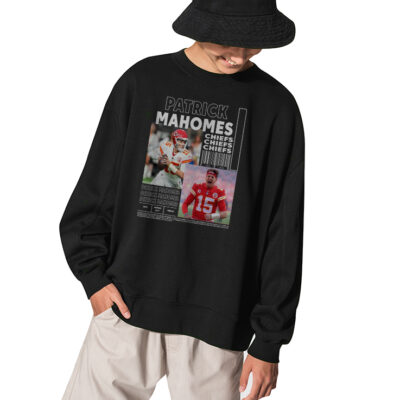 Inspired Patrick Mahomes Football Sweatshirt - BLACK