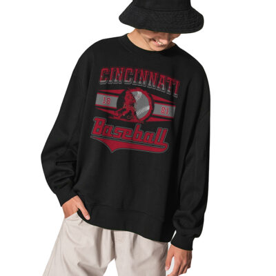 MBL Baseball Team Cincinnati 1881 Sweatshirt - BLACK