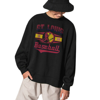 MBL Baseball Team St Louis 1882 Sweatshirt - BLACK