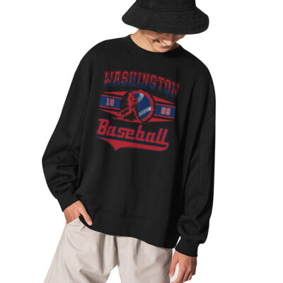 MBL Baseball Team Washington 1969 Sweatshirt - BLACK
