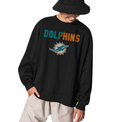 Miami Dolphins Slash Logo Sweatshirt Collection - BLACK