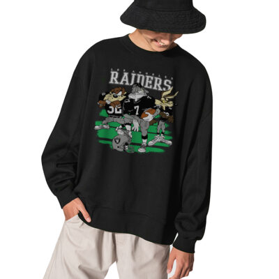 Raiders Nfl Sweatshirt 90s La - BLACK