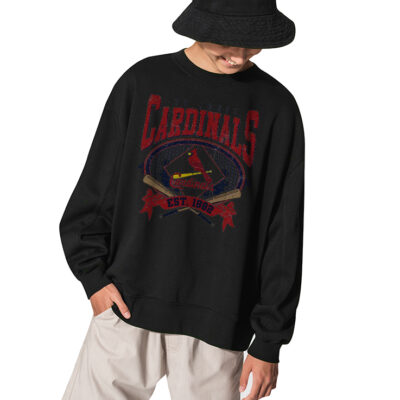 St. Louis Cardinals Sweatshirt, St. Louis EST 1882 Baseball Fan Shirt - BLACK