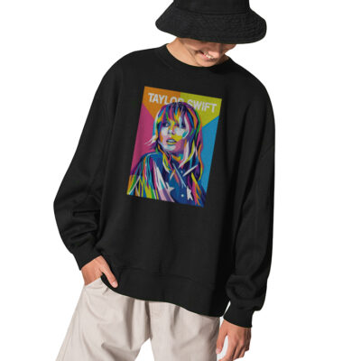 Taylor Swift Graphic Color Sweatshirt, Taylor Swift Sweatshirt - BLACK