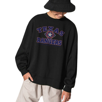Texas Rangers Baseball 90s Team Sweatshirt - BLACK