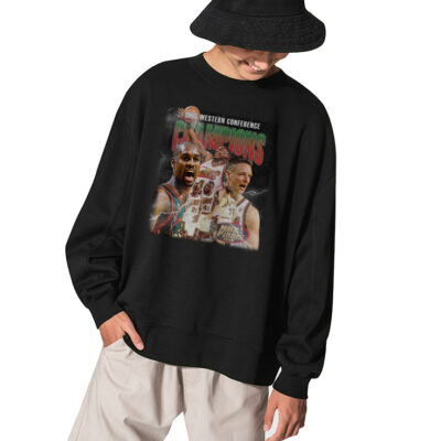 1996 Western Conference Champions NBA Basketball Sweatshirt - BLACK