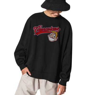 Caucasians Cleveland Indians Logo Mocking Washington Football Fans Sweatshirt 1