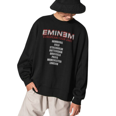 Eminem Europe 2001 Tour Black Sweatshirt - BLACK