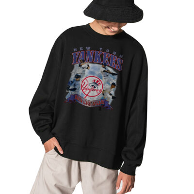 New York Yankees Sweatshirt 1999 World Series Champs MLB Baseball Sweatshirt - BLACK